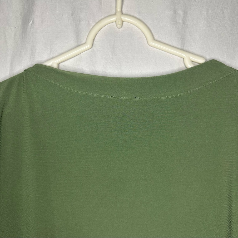Jones New York Sleeveless Olive Green Blouse Gold Button Shoulder Sz S A164 - Picture 10 of 12